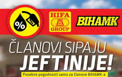 Niže cijene goriva za članove BIHAMK-a na HIFA benzinskim pumpama