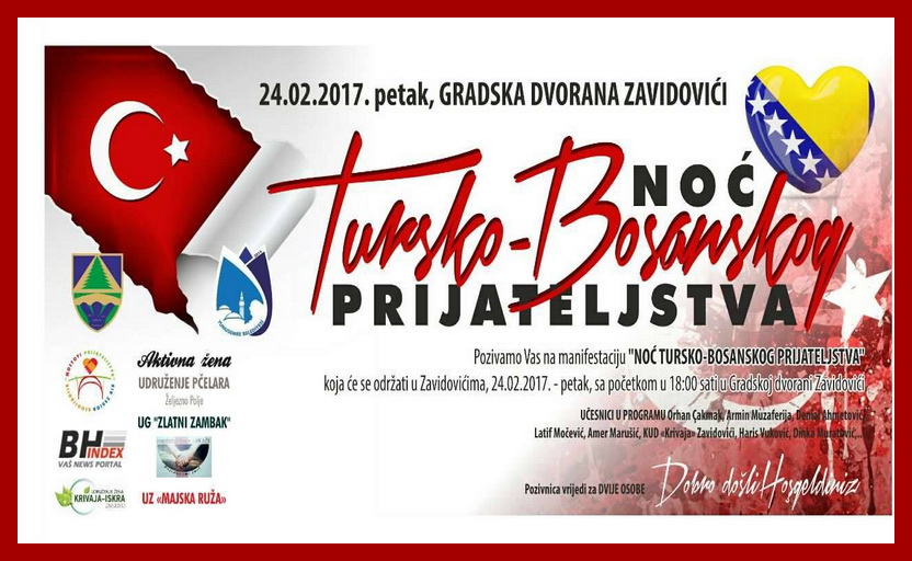 Zavidovići: Održana 4. manifestacija “Noć tursko-bosanskog prijateljstva”